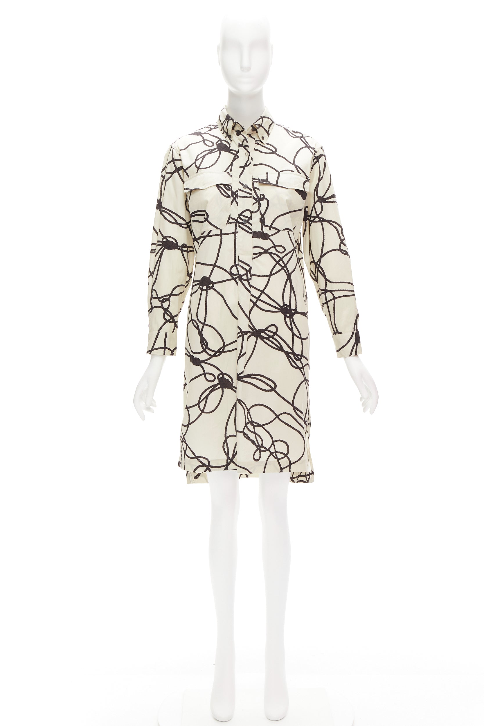 Dries Van Noten Rope Print Shirt Dress - Image 11