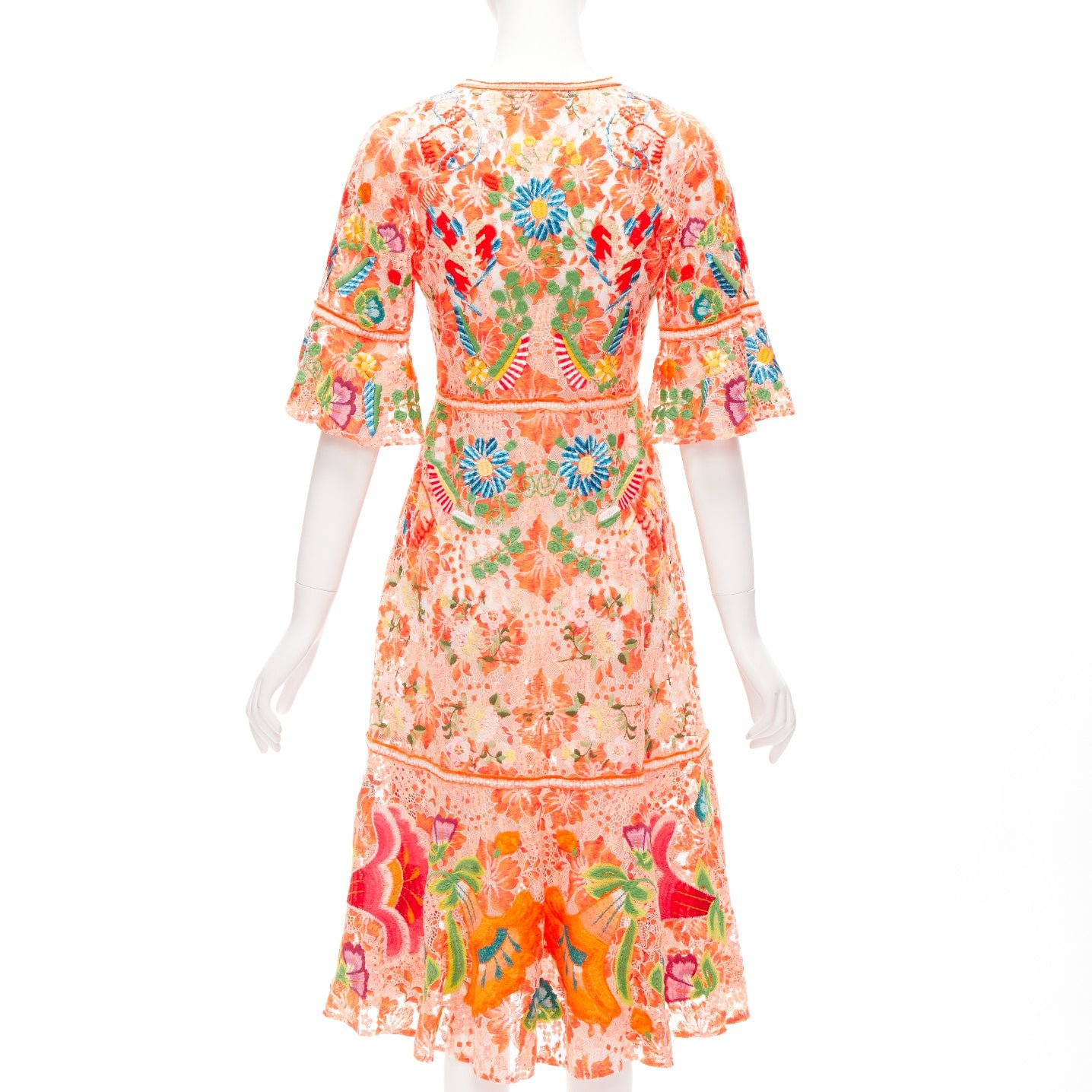 Vivienne Tam Floral Lace Midi Dress - Side view