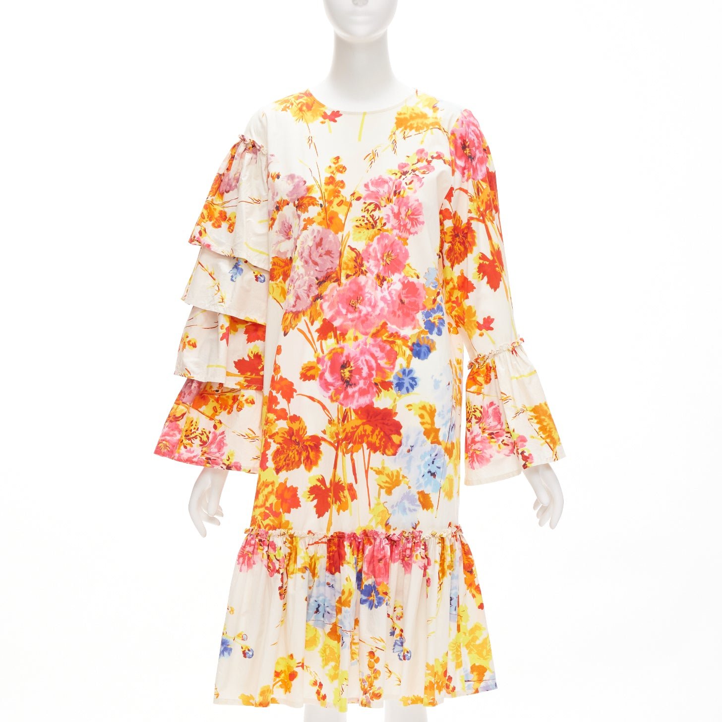 Dries Van Noten Floral Ruffle Dress - Image 6