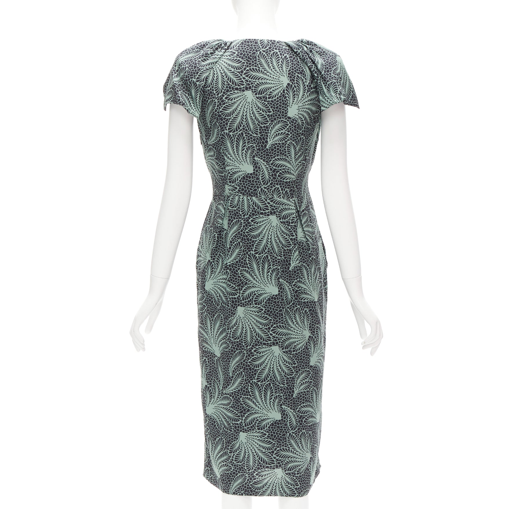 Dries Van Noten Leaf Print Midi Dress - Side view