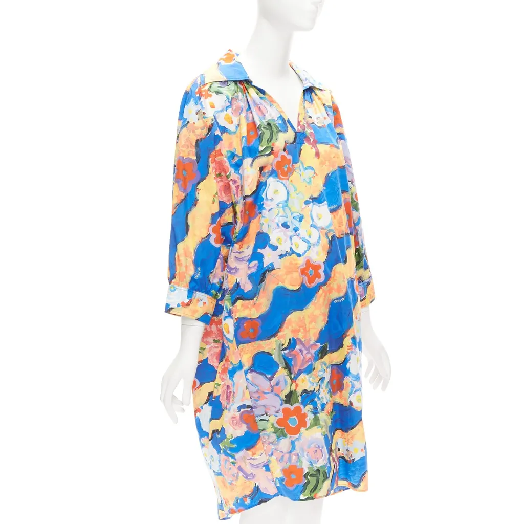 Marni Floral Batwing Dress MultiColor Cotton Never worn - Inside View