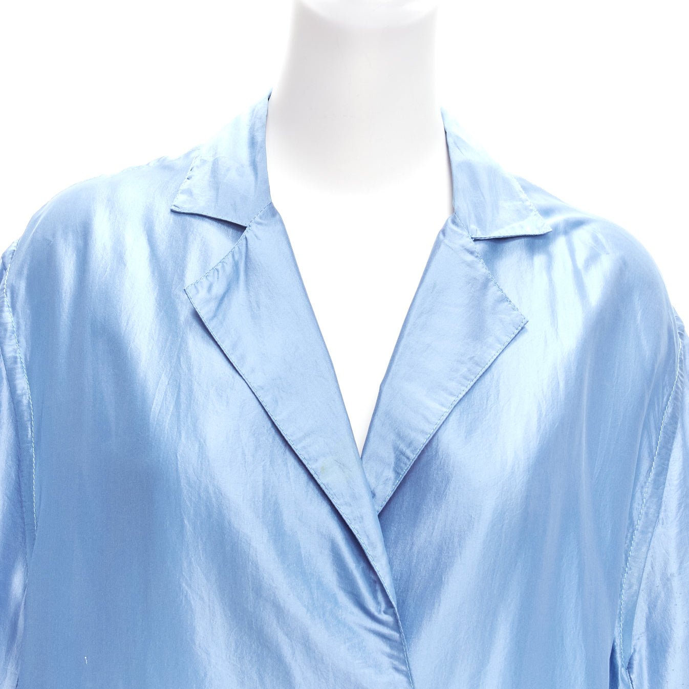 Stella Mccartney Blue Silk Flowy Jacket - Detail 2