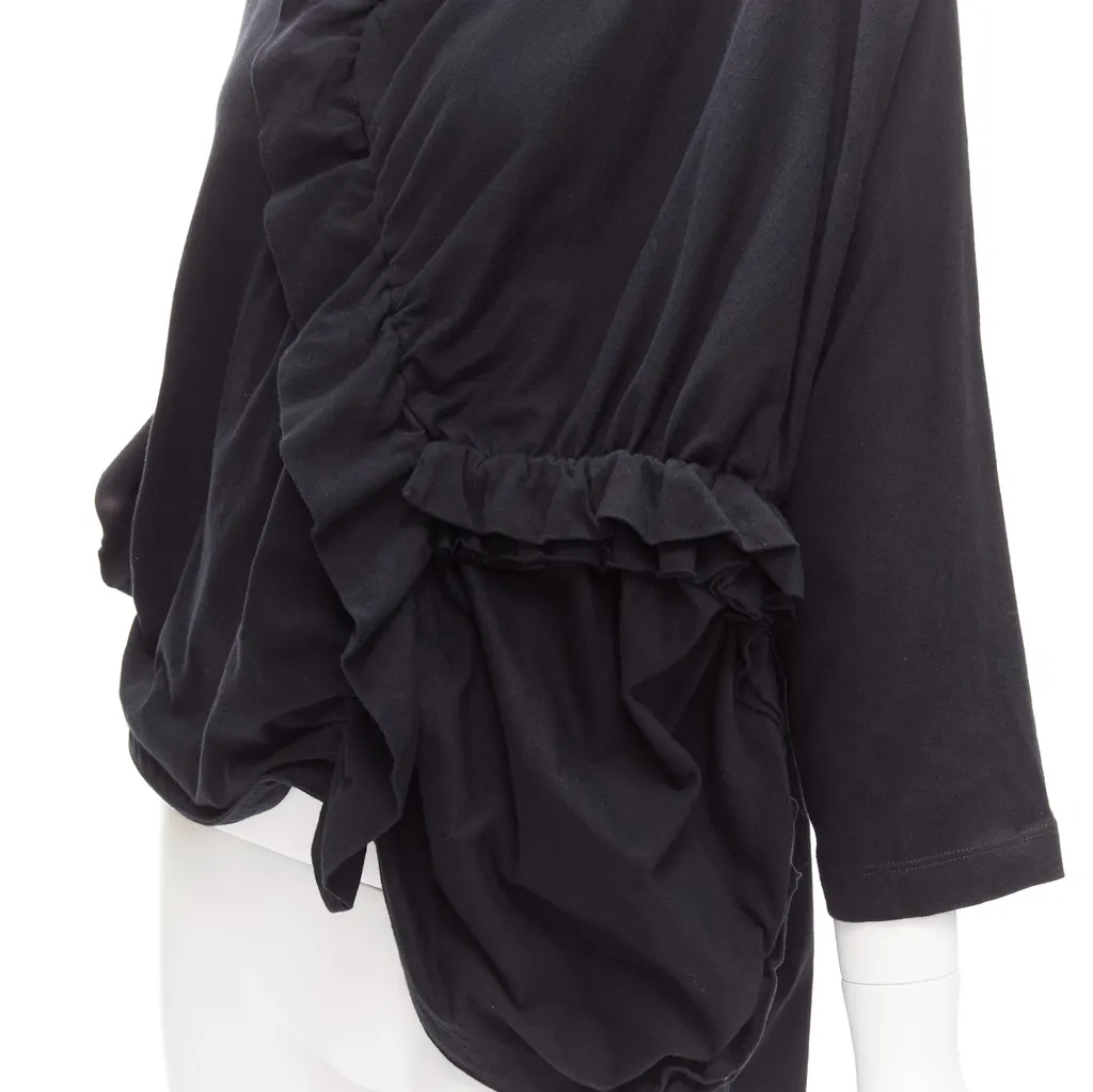 Marni Ruffle Sleeve Top Black Cotton Never worn - Back View