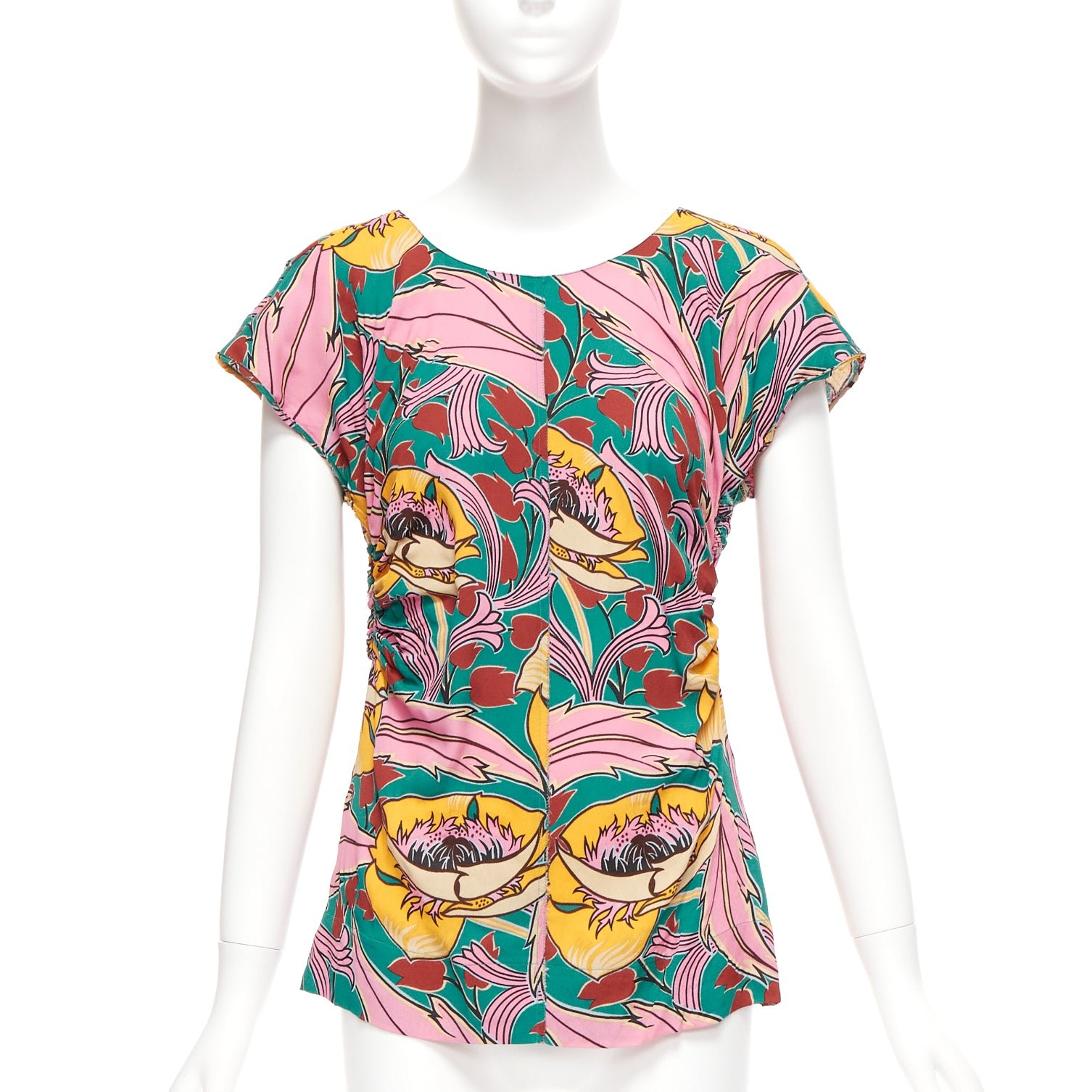 Marni Floral Gathered Top
