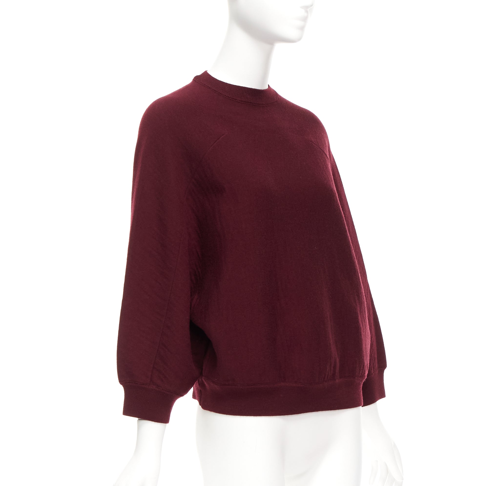 Marni Burgundy Crop Sweater - Back view