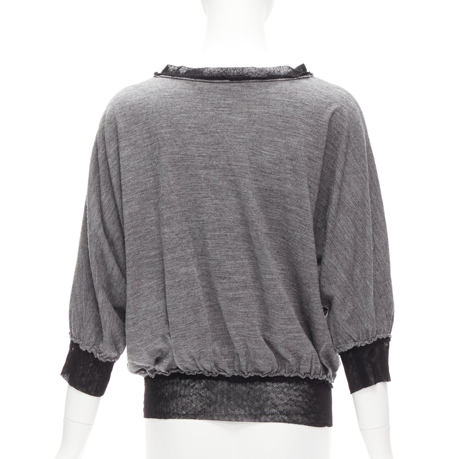 Lanvin Mesh Trim Batwing Sweater - Side view
