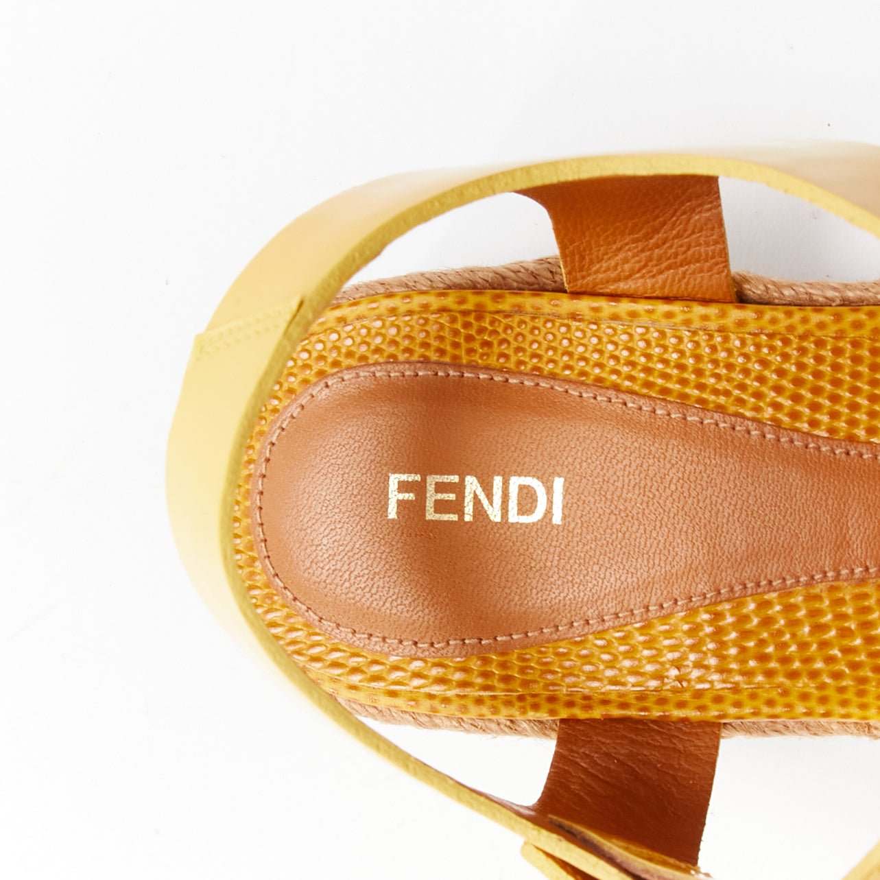 Fendi Embossed Strap Sandals - Image 11