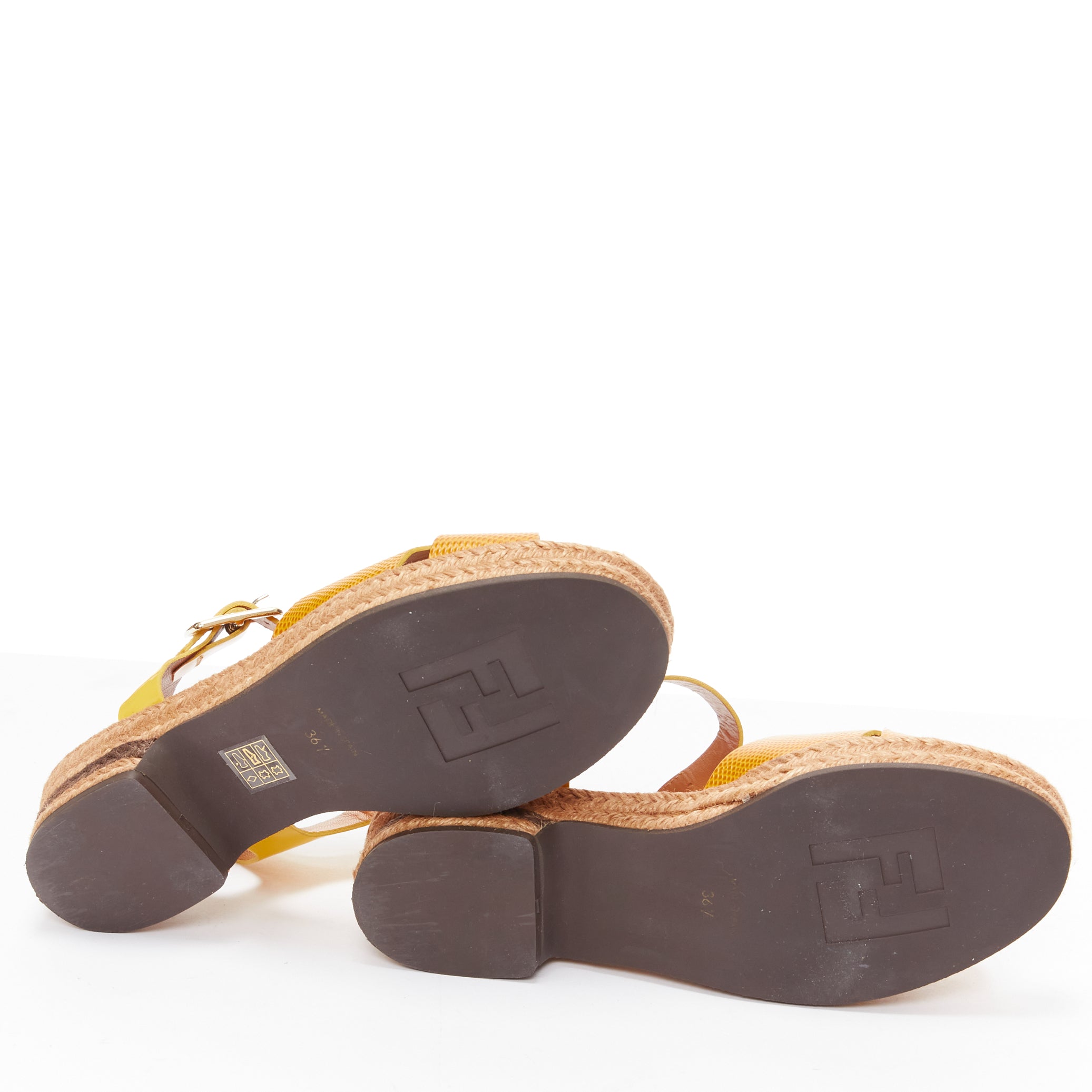 Fendi Embossed Strap Sandals - Image 12