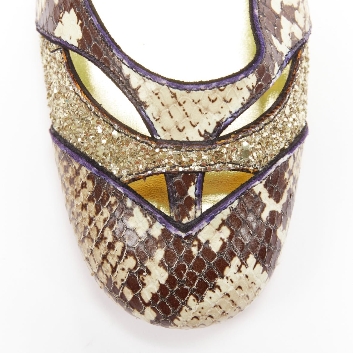Miu Miu Snake Glitter Maryjanes - Detail 1