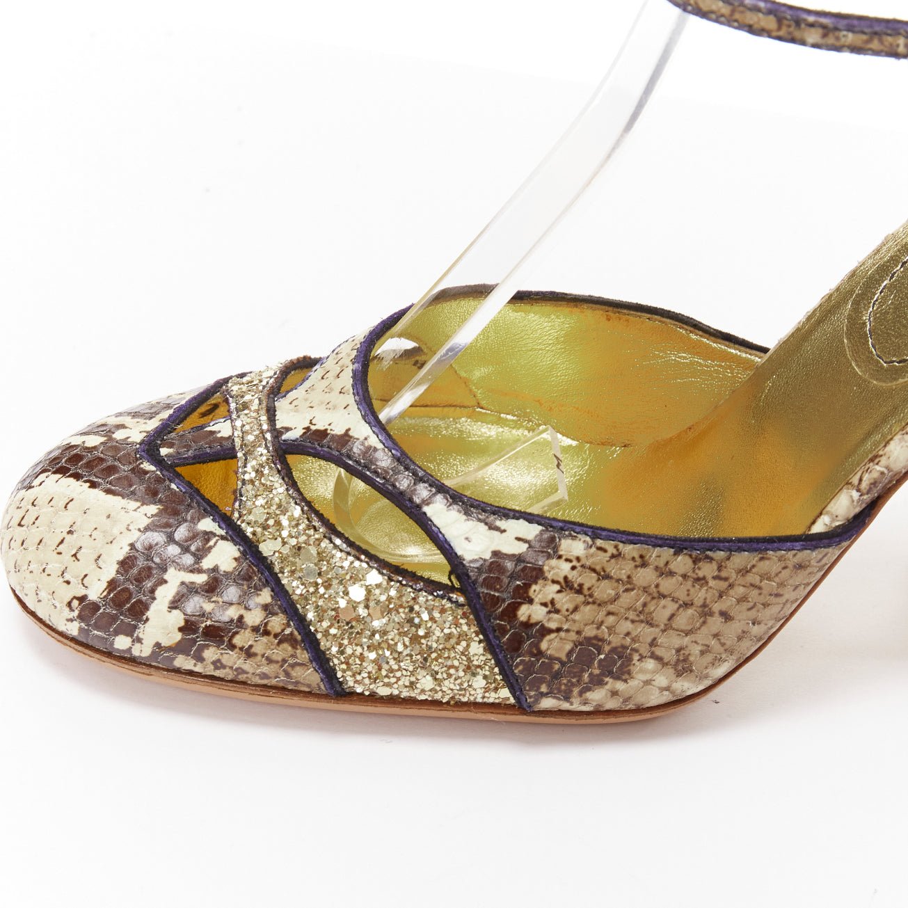 Miu Miu Snake Glitter Maryjanes - Detail 2