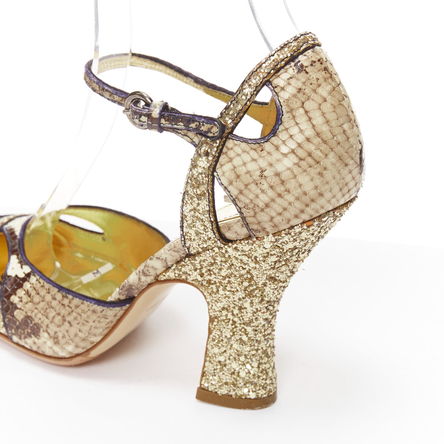 Miu Miu Snake Glitter Maryjanes - Image 10