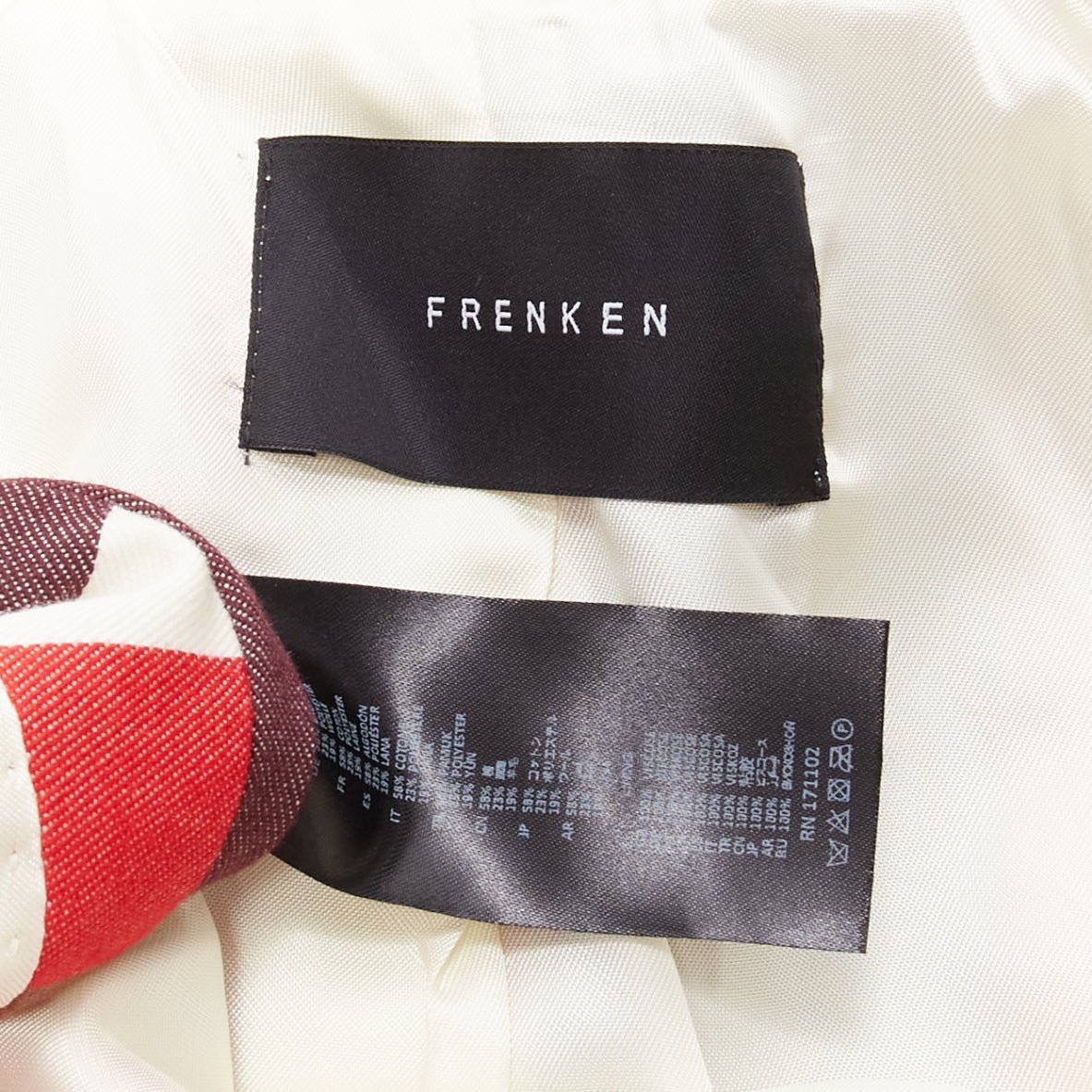 Frenken Red Graphic Stripes Coat - Image 10