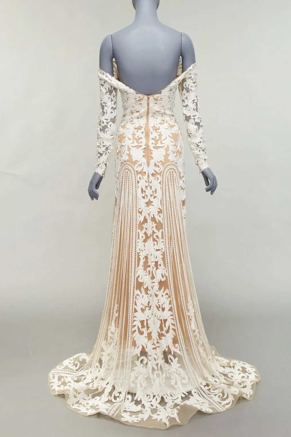 Zuhair murad Pearl Wedding Gown White Silk Very good - Box View