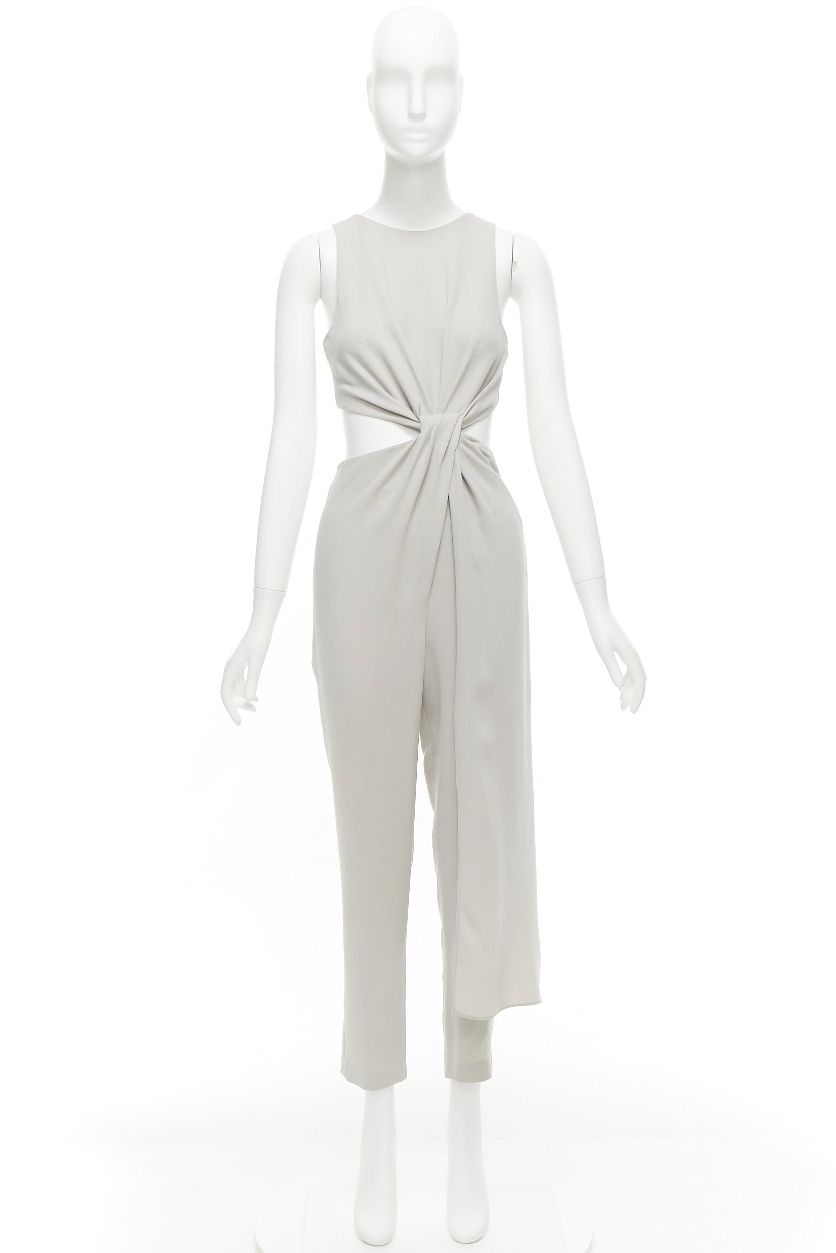 Halston Heritage Grey Drape Jumpsuit - Image 11