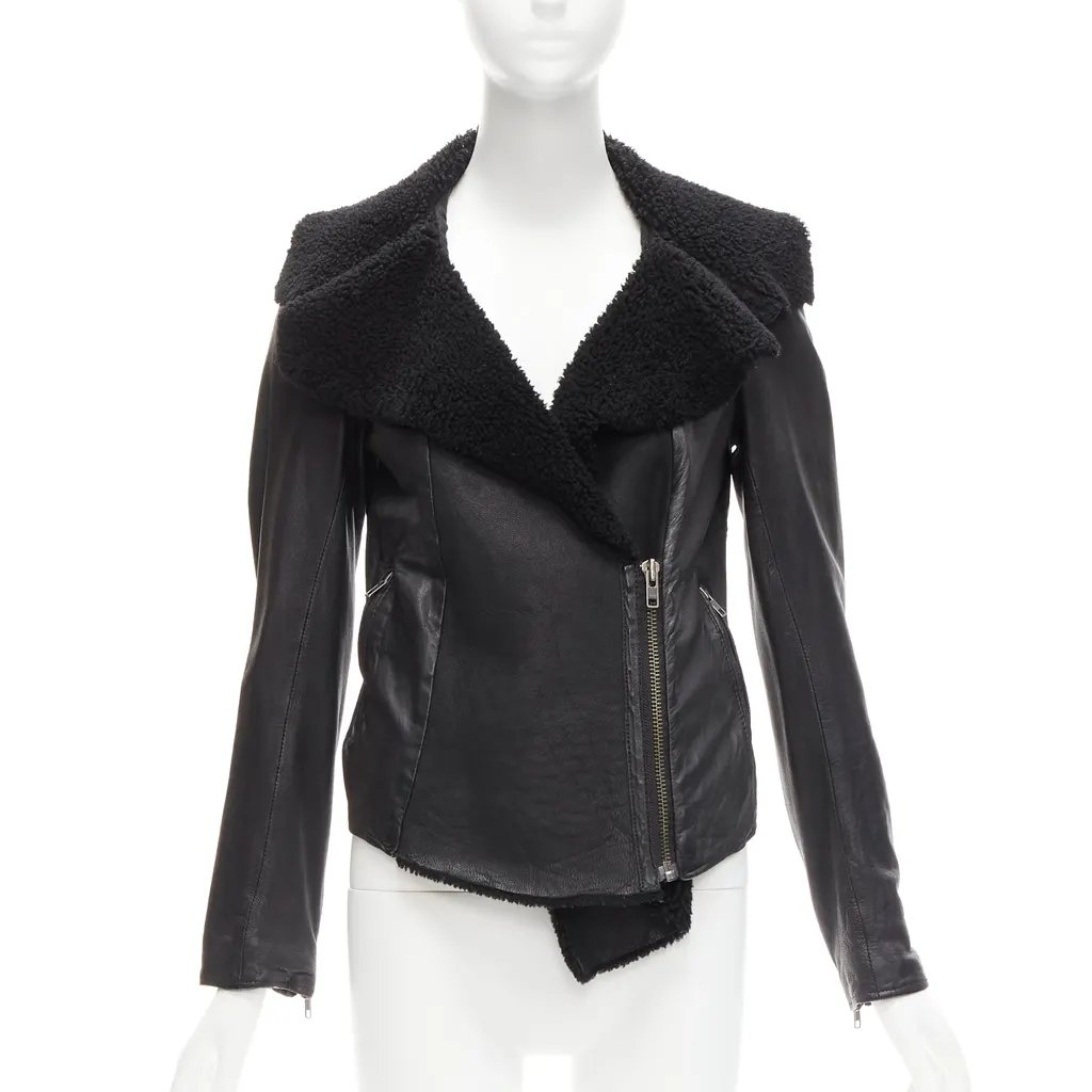 All Saints Nene Black Leather Very good - Front View