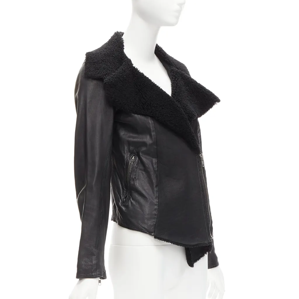 All Saints Nene Black Leather Very good - Model View