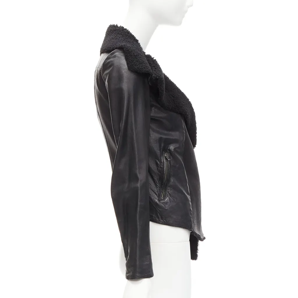 All Saints Nene Black Leather Very good - Box View