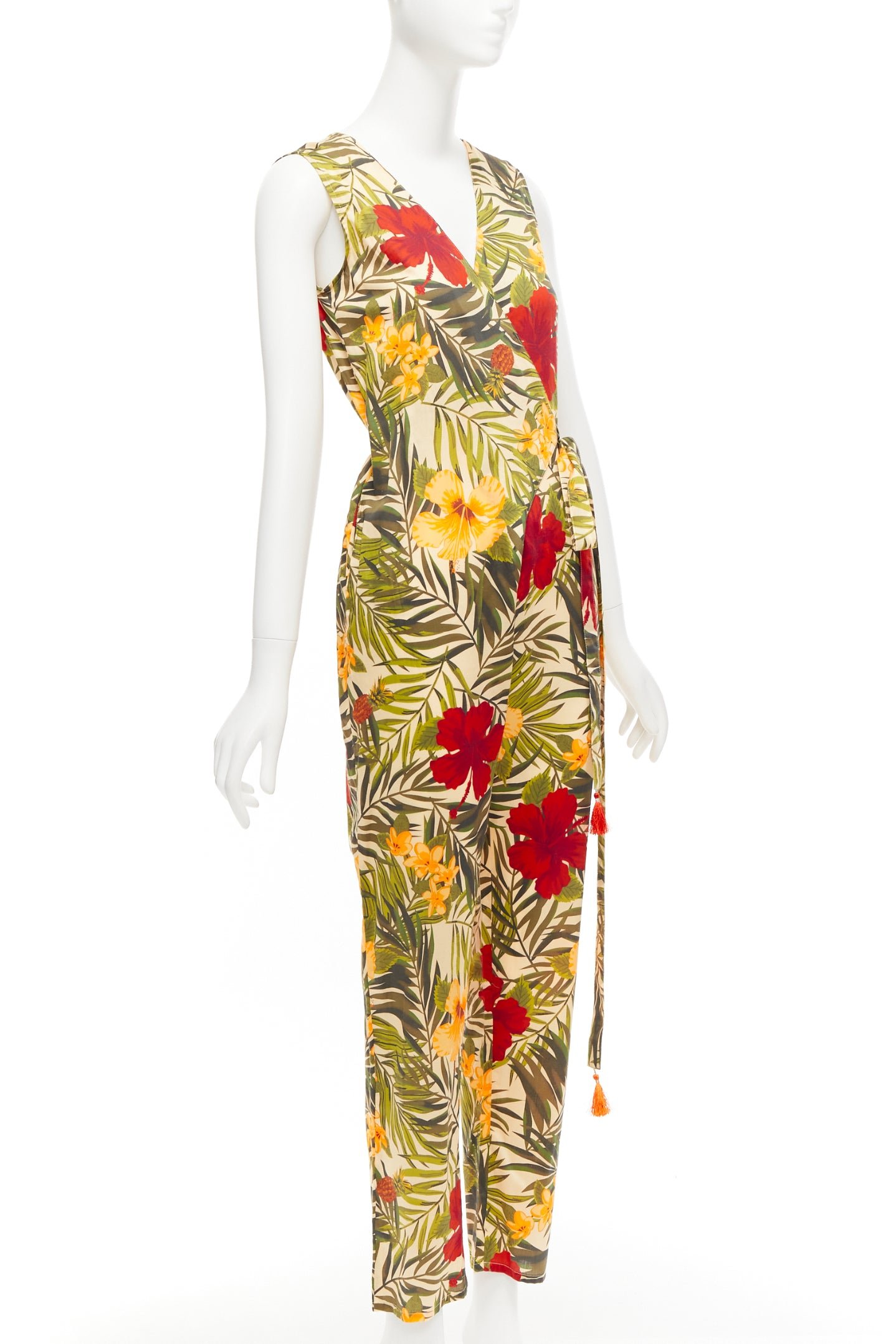 Miguelina Tropical Wrap Jumpsuit - Image 6