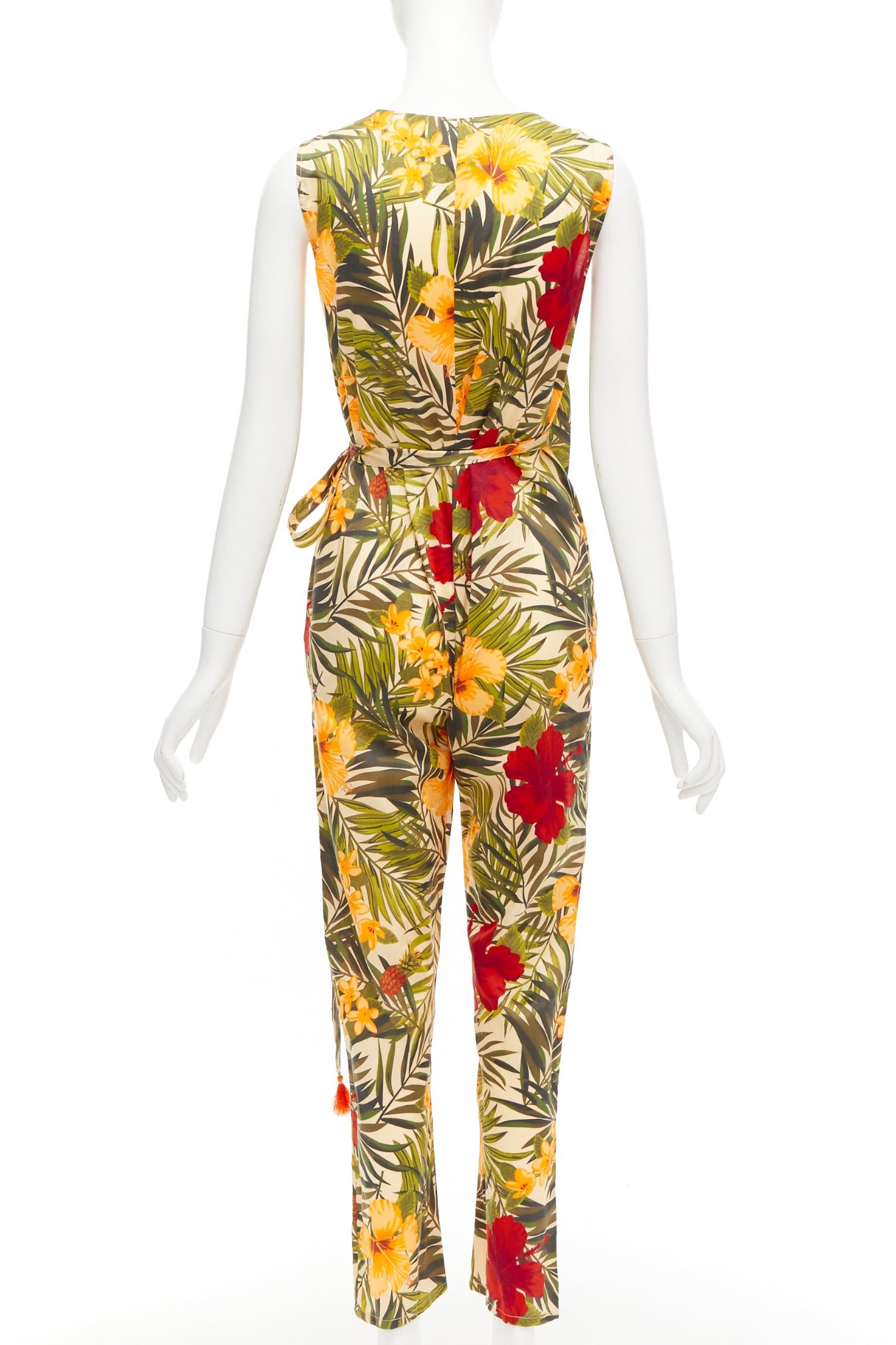 Miguelina Tropical Wrap Jumpsuit - Side view