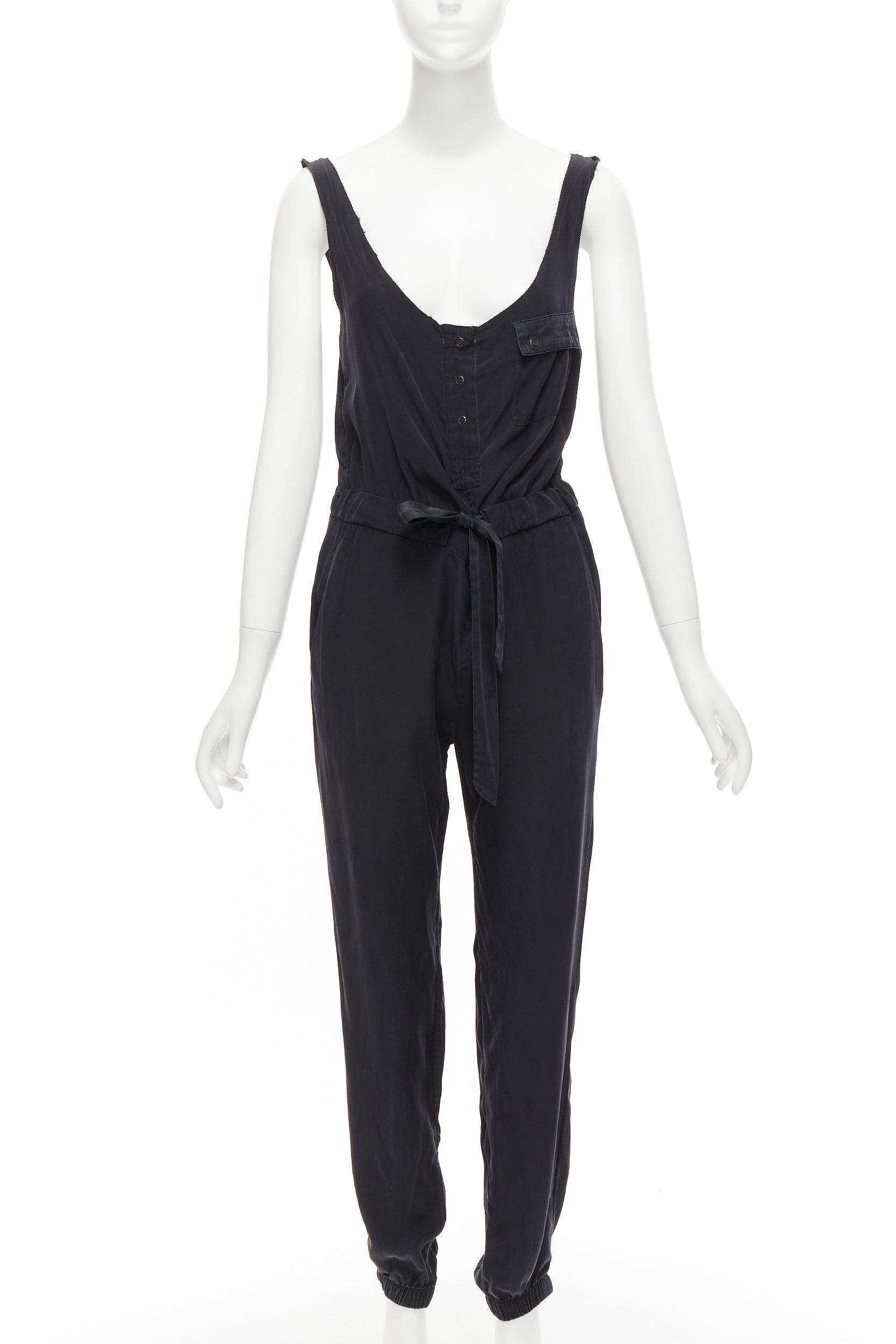 Rag & Bone Charcoal Silk Jumpsuit