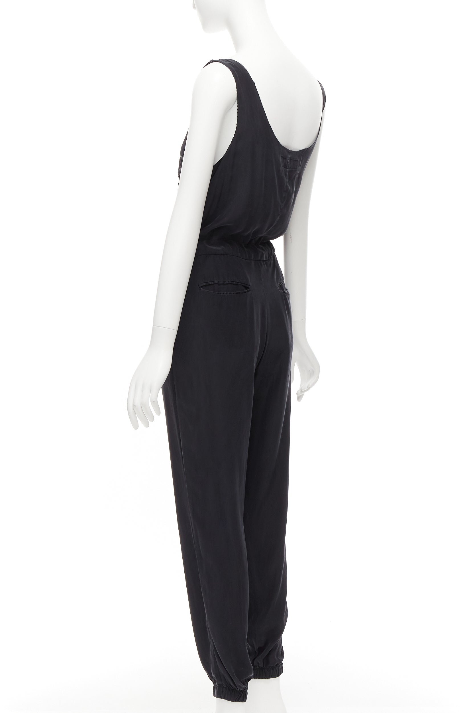 Rag & Bone Charcoal Silk Jumpsuit - Detail 1
