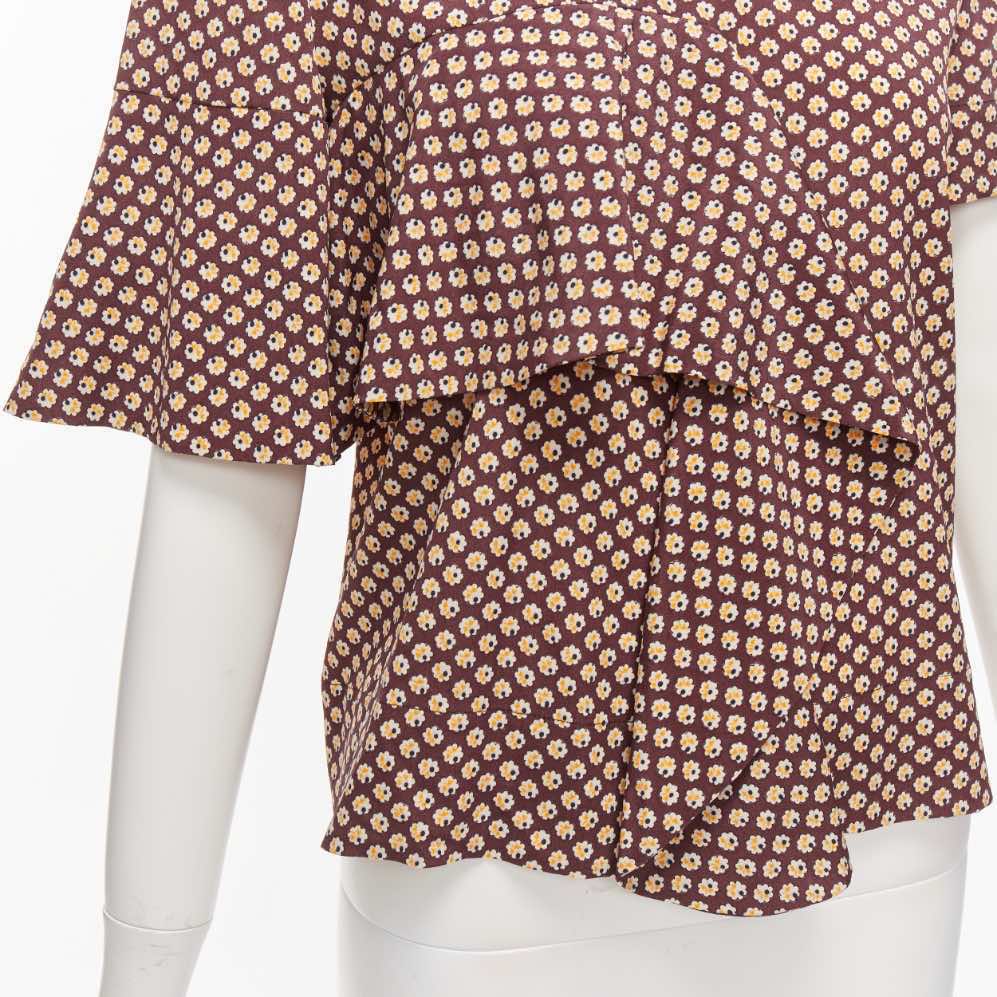 Marni Floral Ruffle Top - Back view