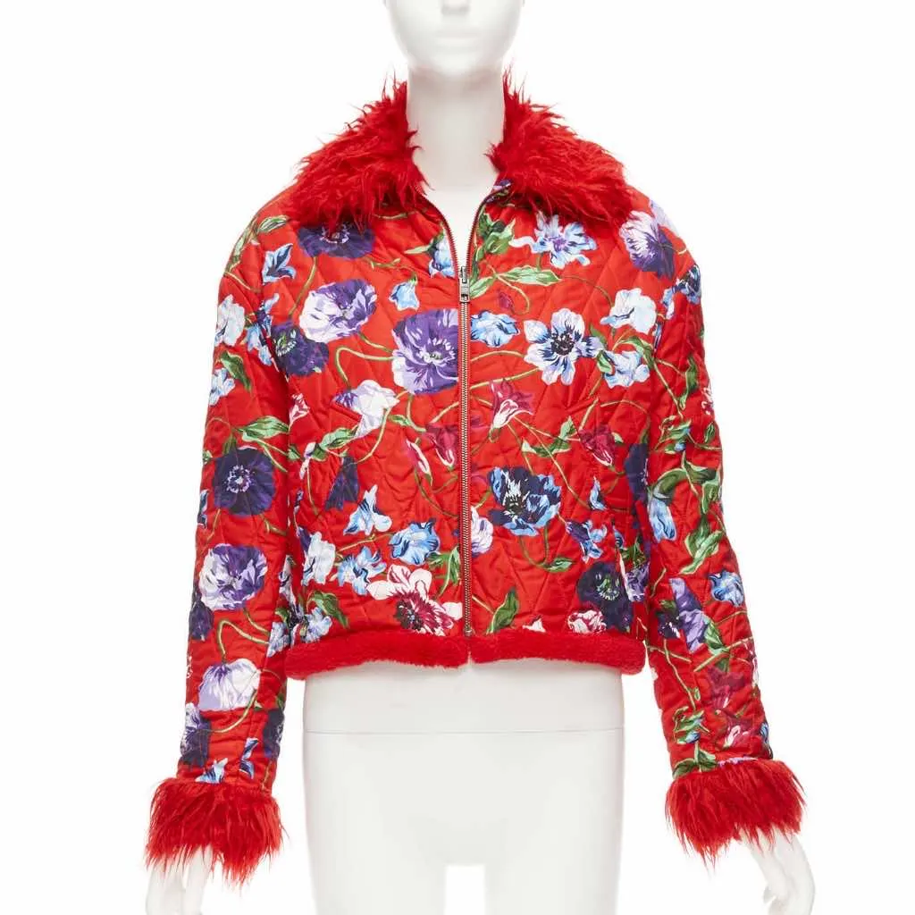 Kenzo Reversible Purple Crop Jacket Red Polyester Never worn - Inside View