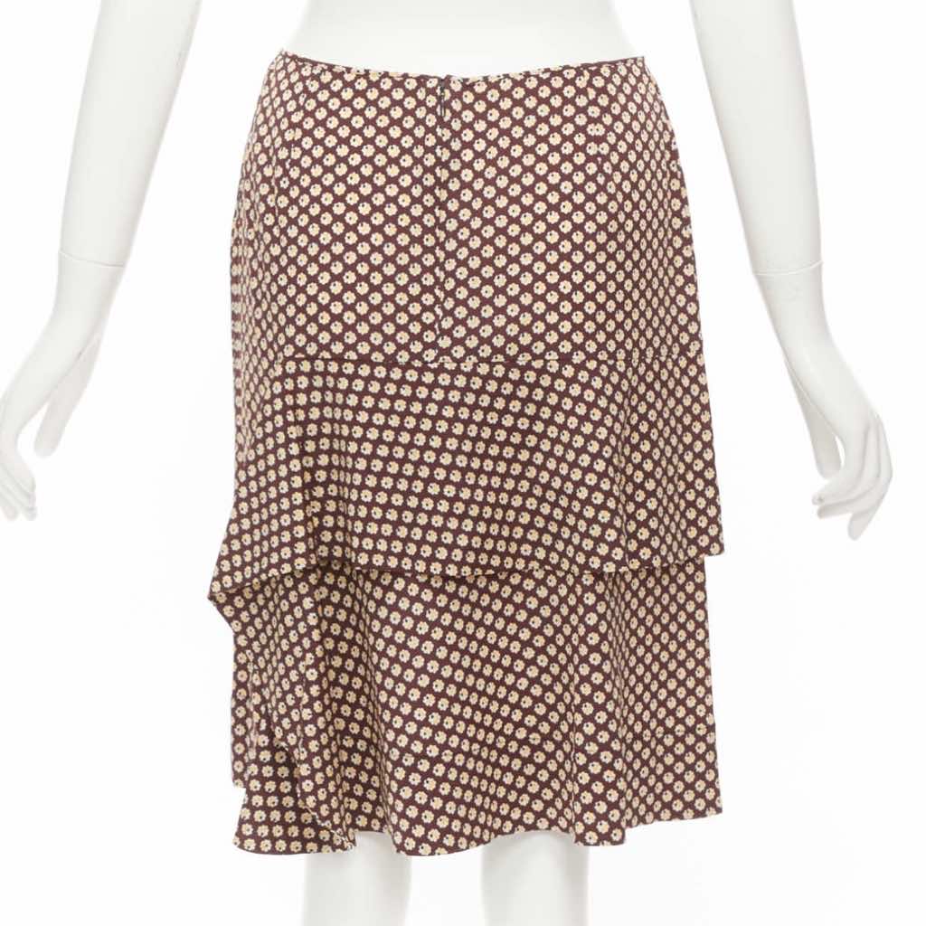 Marni Floral Ruffle Skirt - Side view