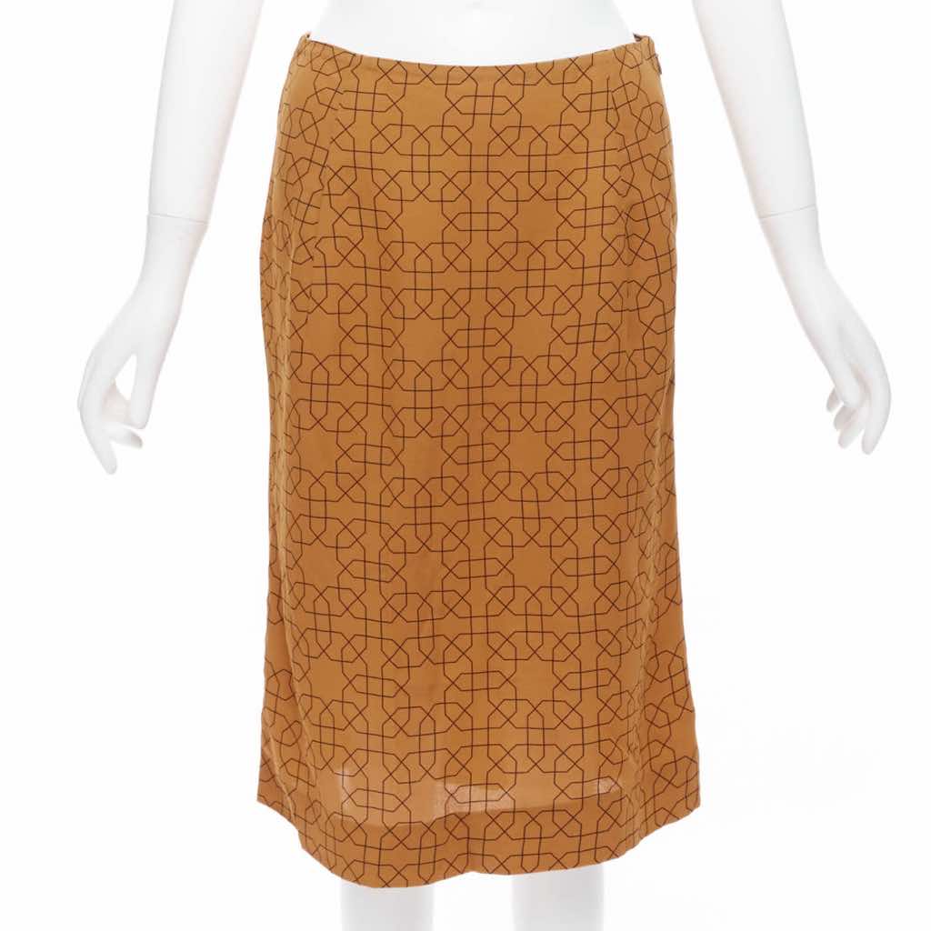 Marni Geometric Knee Skirt