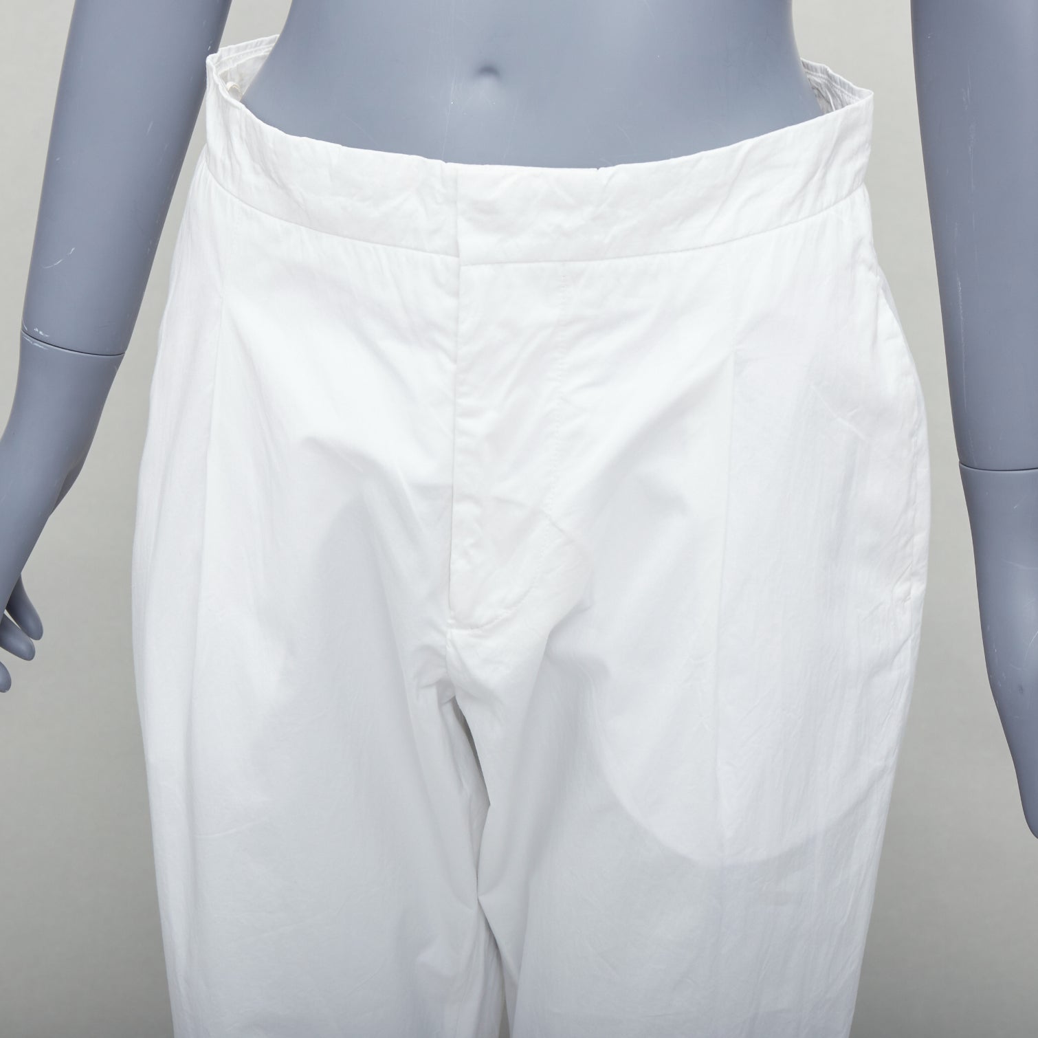 Marni White Pleated Pants - Back view