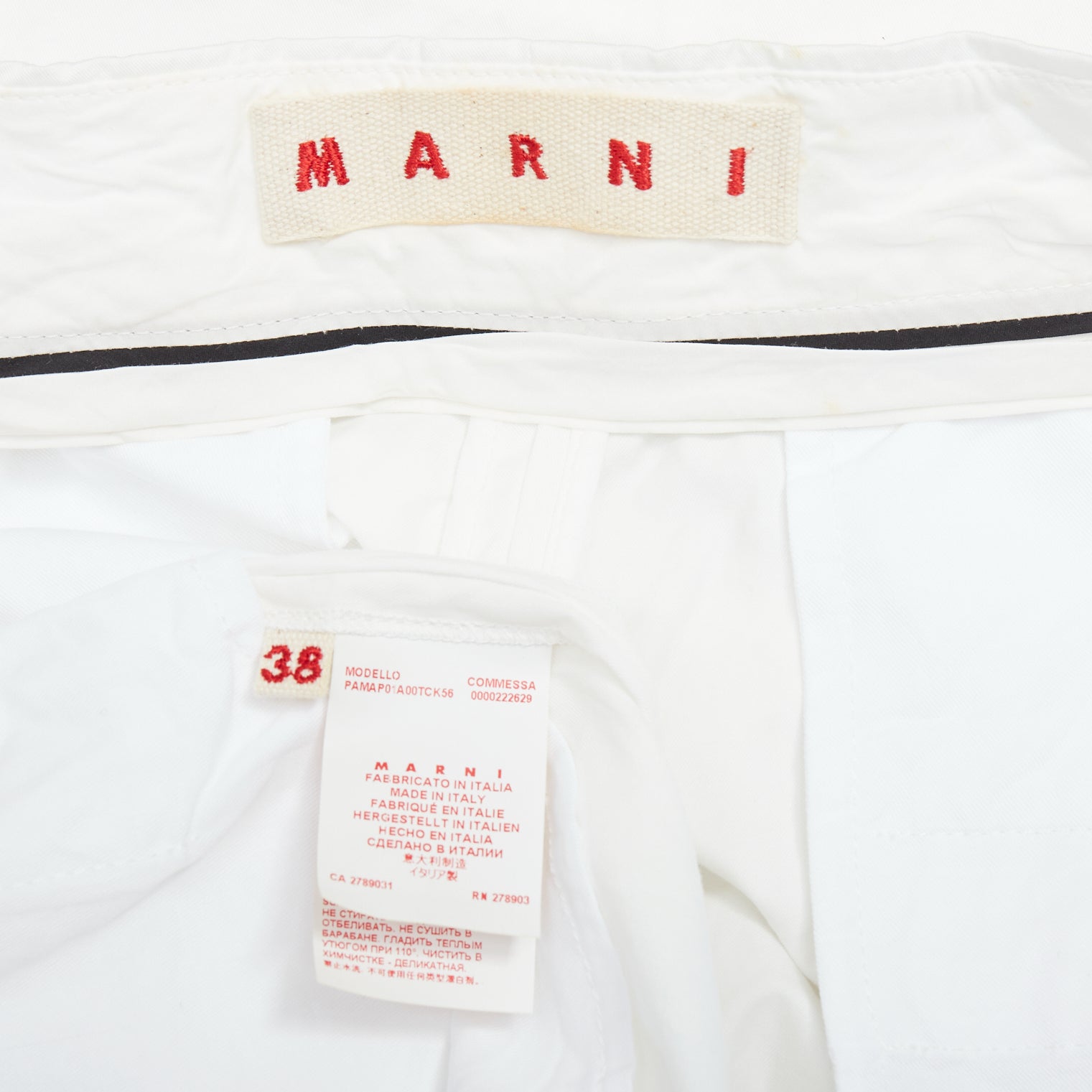 Marni White Pleated Pants - Image 10