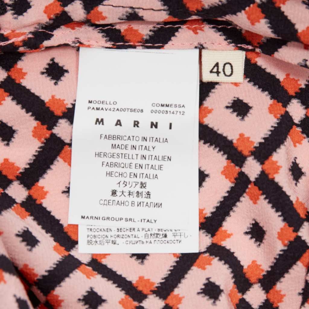 Marni Silk Print Pants - Image 11