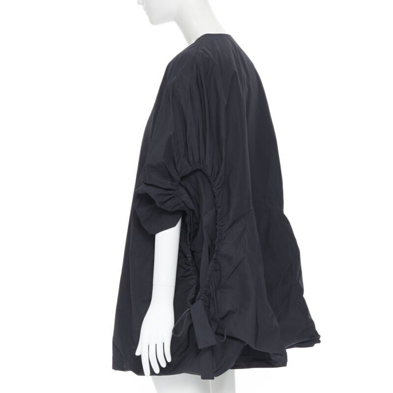 Yves Saint Laurent Black Nylon Cocoon Coat - Detail 2