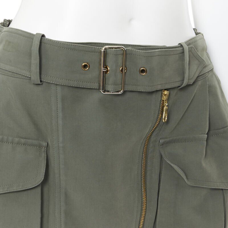 Kenzo Khaki Pocket Skirt - Back view