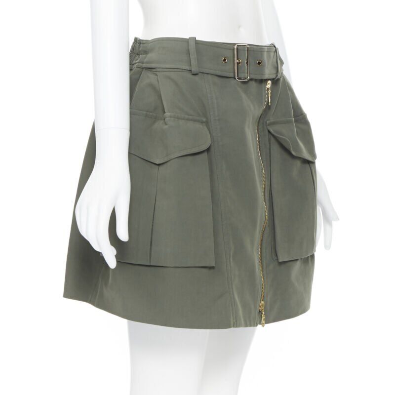 Kenzo Khaki Pocket Skirt - Image 6