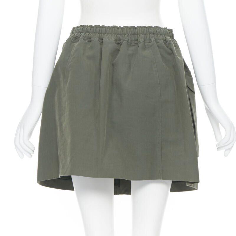 Kenzo Khaki Pocket Skirt - Side view