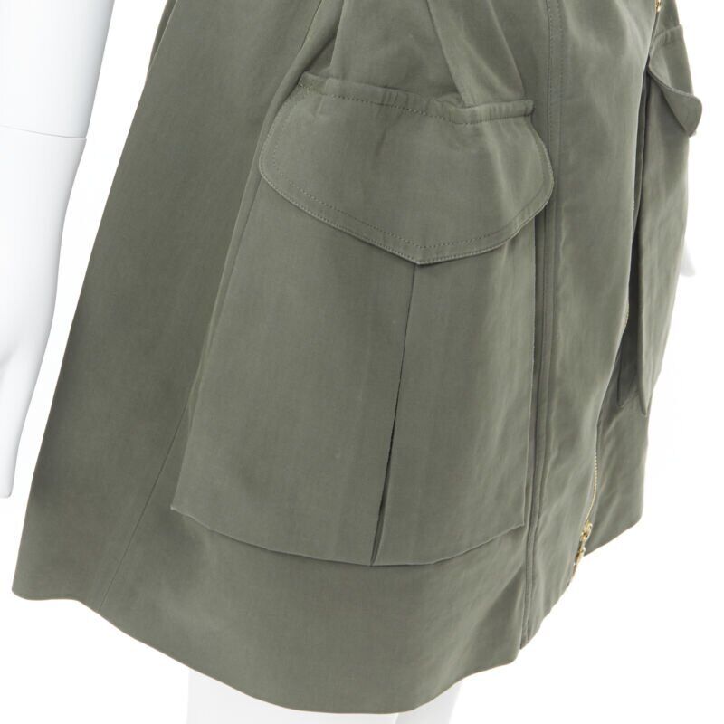 Kenzo Khaki Pocket Skirt - Image 10
