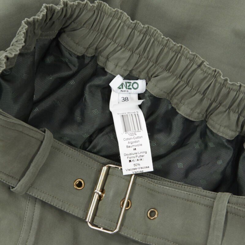 Kenzo Khaki Pocket Skirt - Image 11