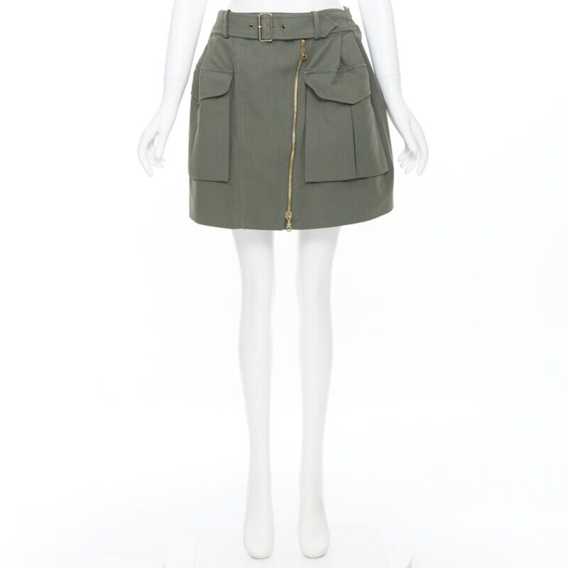 Kenzo Khaki Pocket Skirt - Image 12