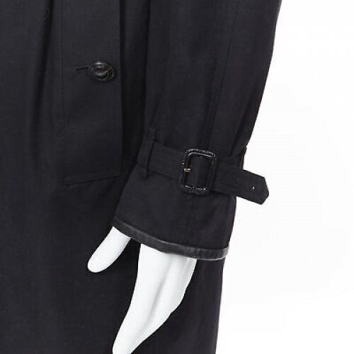 Burberry Black Fur Belted Trench - Image 13