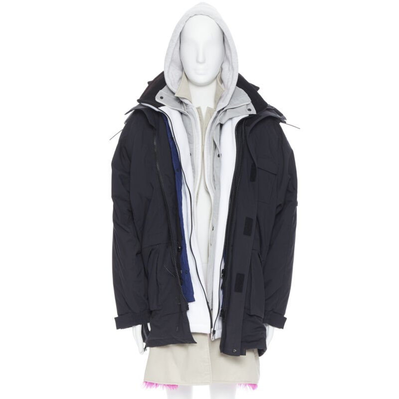 Balenciaga Pink Fur Layered Parka