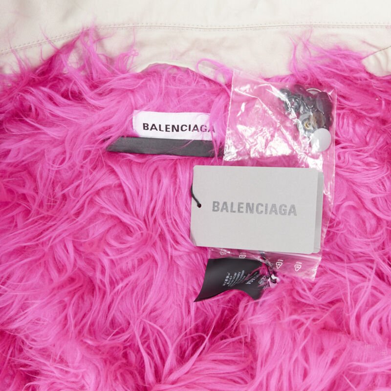 Balenciaga Pink Fur Layered Parka - Image 14