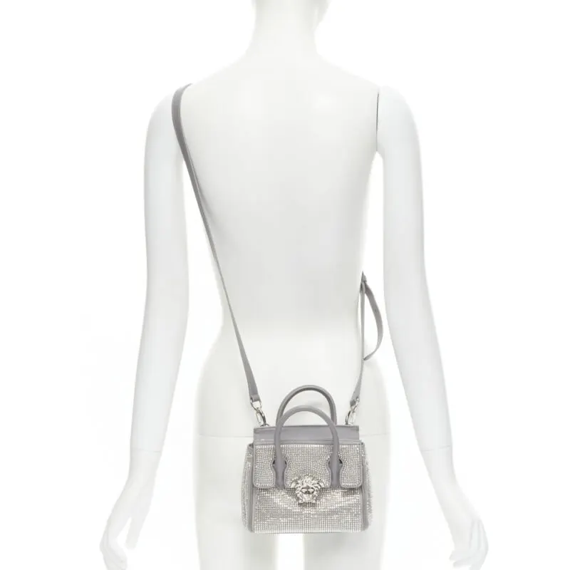 Versace Nylon Belt Bag Grey Leather Never worn, with tag - Back View