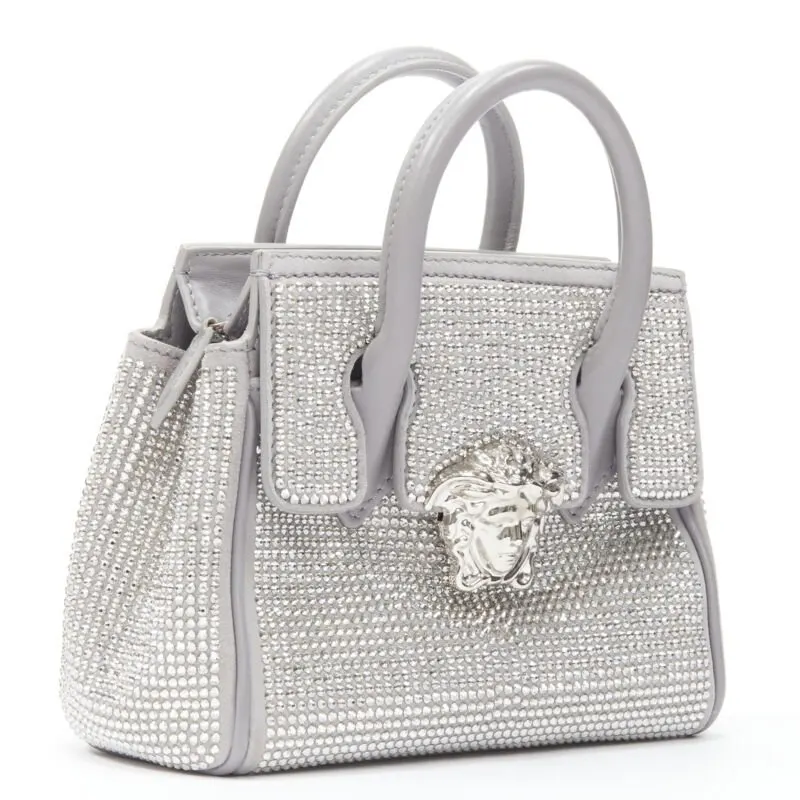 Versace Nylon Belt Bag Grey Leather Never worn, with tag - Inside View