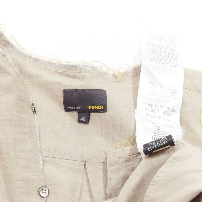 Fendi Frayed Linen Shirt - Image 12