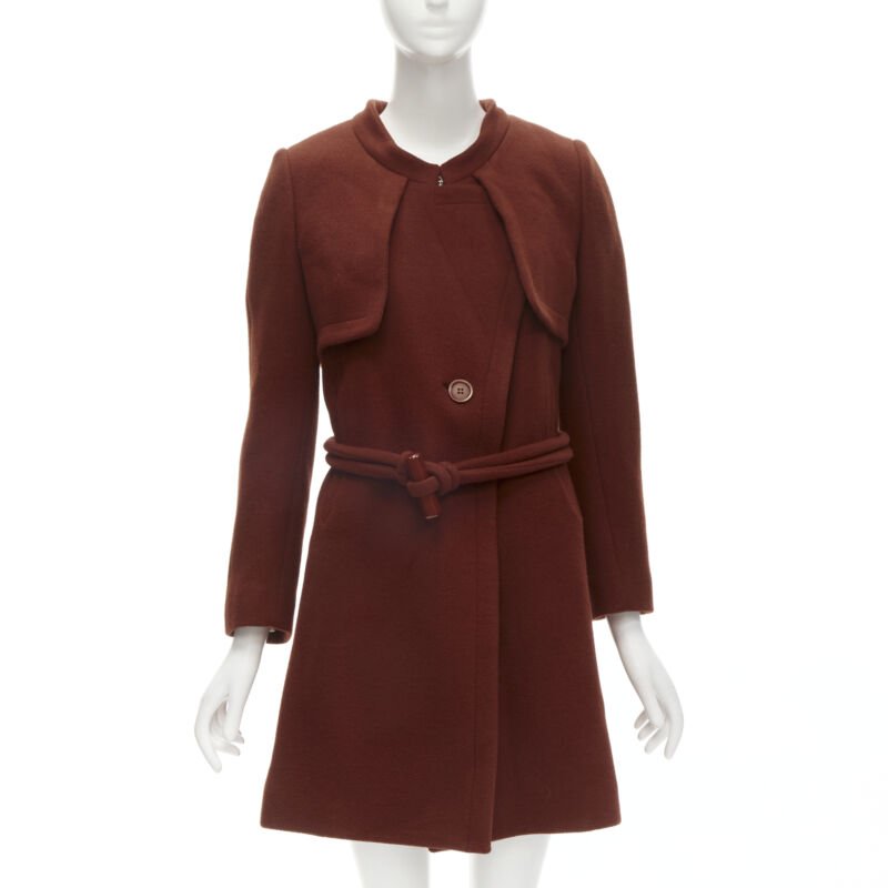 Chloe Brick Toggle Long Coat