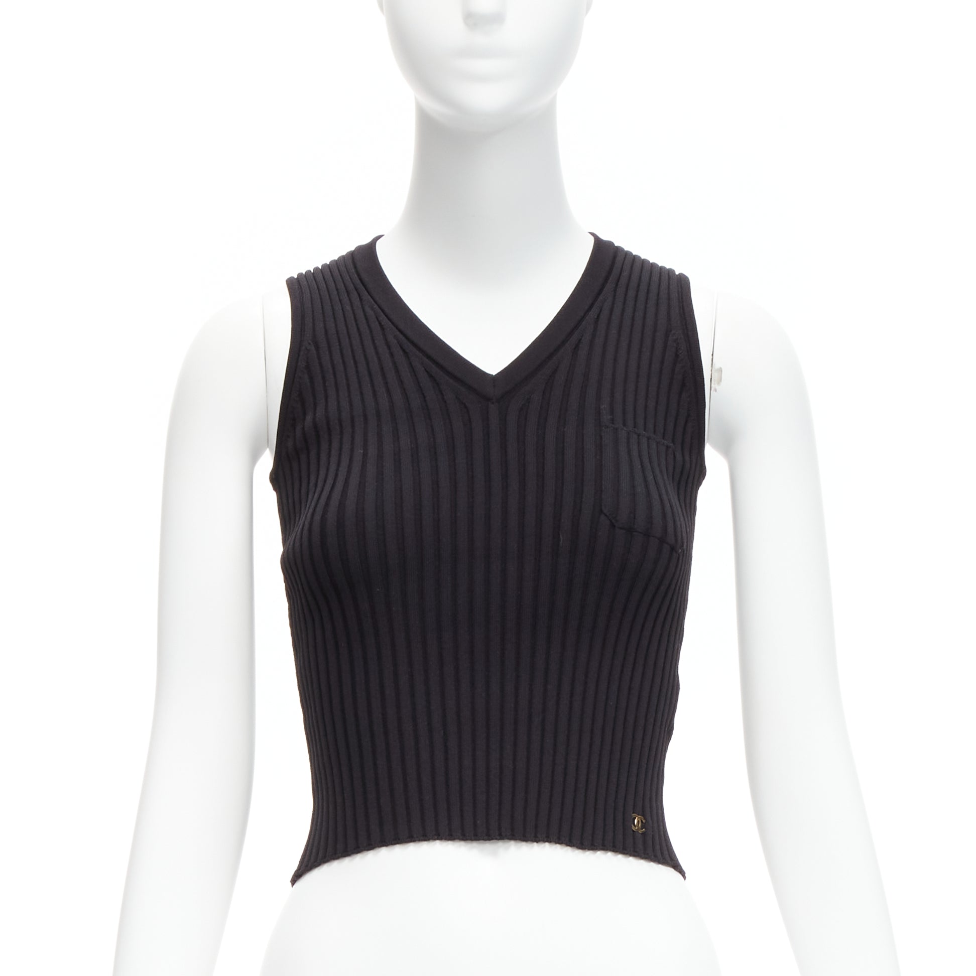 Chanel CC Logo Cropped Vest