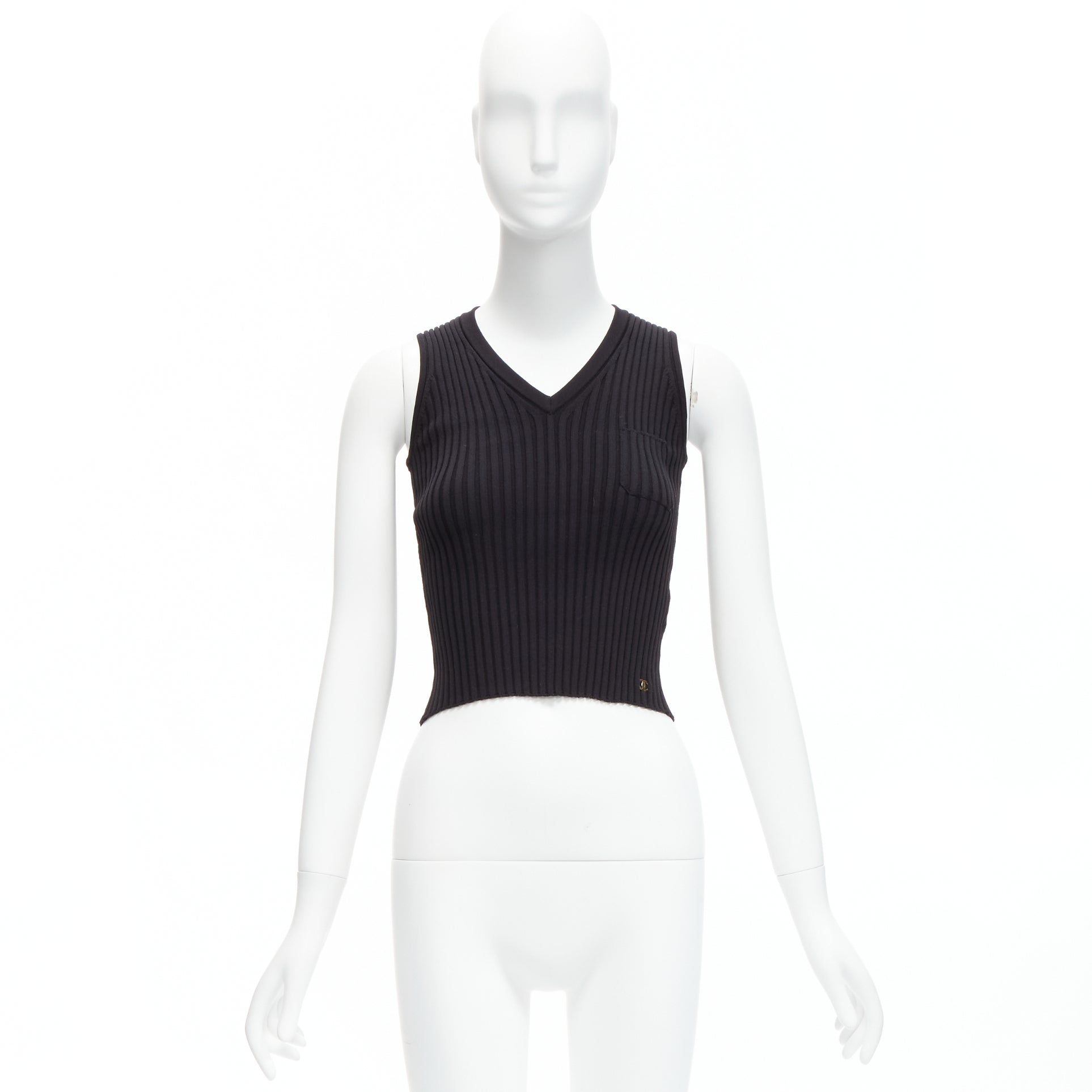 Chanel CC Logo Cropped Vest - Image 12