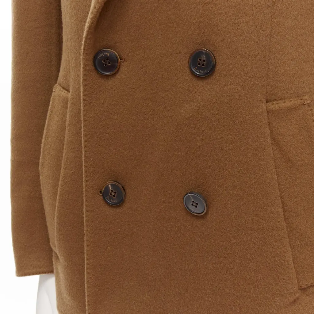 Berluti Cashmere Double-Breasted Jacket Brown Cashmere Never worn - Back View
