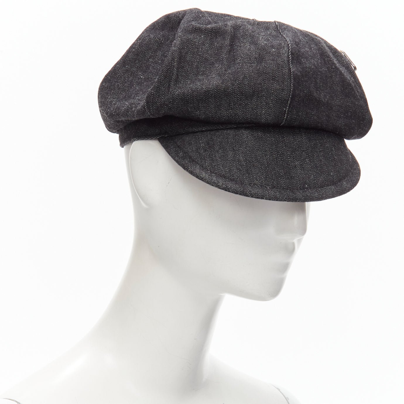 Burberry Black Denim Newboy Hat - Image 6